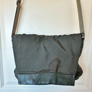 TUMI Ballistic Nylon Crossbody/Messenger – Leather Trim – Adjustable Strap
